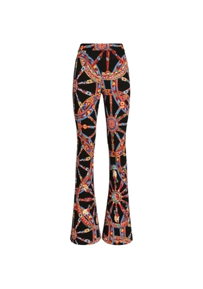 Dolce & Gabbana Carretto-print viscose jersey leggings - Black