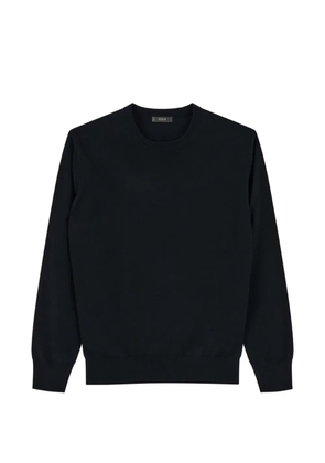 Boggi Milano crew neck in extrafine merino wool sweater - Black