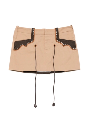 DSQUARED2 2000s contrast-panelled mini skirt - Neutrals