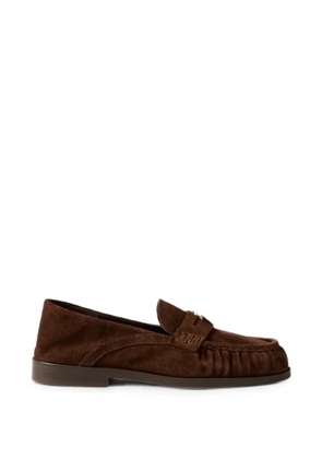 Claudie Pierlot Chocolate suede loafers - Brown