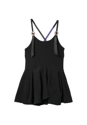Toga ribbed peplum top - Black