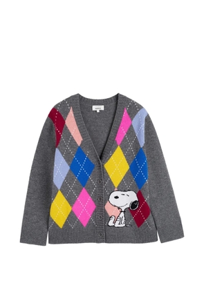 Chinti & Parker Snoopy argyle cardigan - Grey