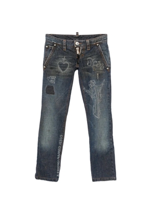 DSQUARED2 2000s graphic-print jeans - Blue