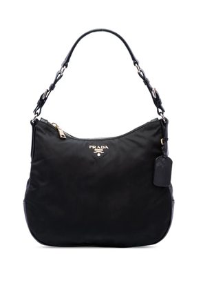 Prada Pre-Owned 2010-2026 Saffiano Trimmed Tessuto shoulder bag - Black