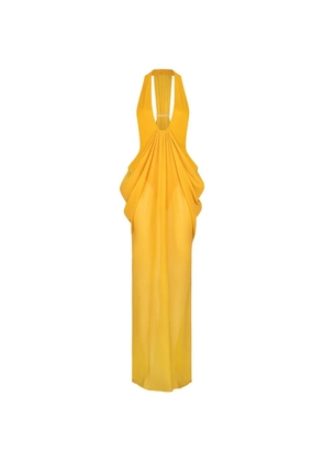 Atoir halterneck draped maxi dress - Yellow