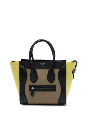 Celine Pre-Owned 2018 Micro Tricolor Leather Luggage tote bag - Brown