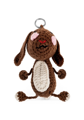 MUNTHE Vallate crochet rabbit keychain - Brown