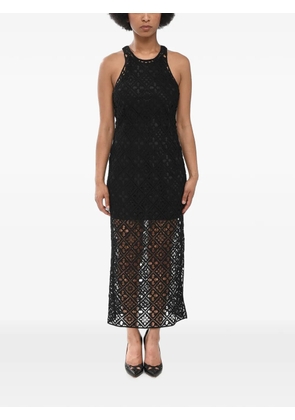 Off-White crochet-knit sleeveless dress - Black