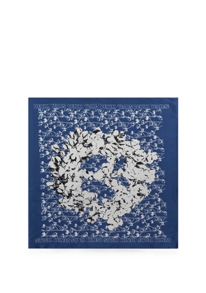 Denim Tears Cotton Wreath printed bandana - Blue
