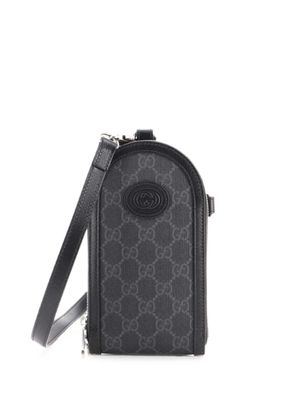 Gucci Pre-Owned Interlocking G Patch Phone GG Coated Canvas Mini crossbody bag - Black