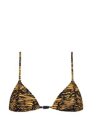 TROPIC OF C Equator tiger-print bikini top - Yellow