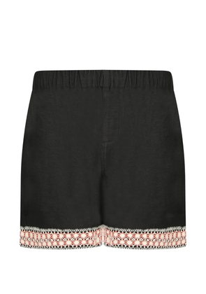 COMMAS crochet-trim elasticated shorts - Black