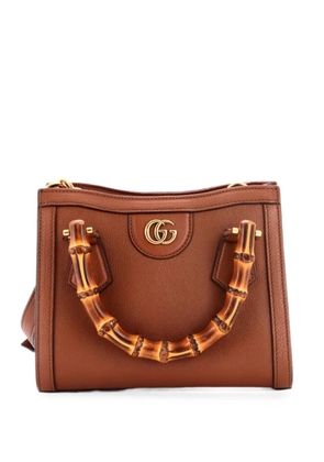 Gucci Pre-Owned Diana NM Bamboo Handle Tote Leather Mini crossbody bag - Brown
