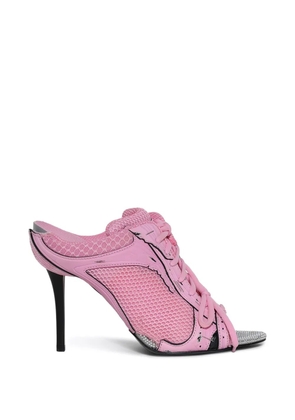 Balenciaga Stapler mesh-panel mules - Pink
