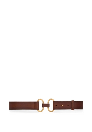 Saint Laurent buckle-fastening leather belt - Brown