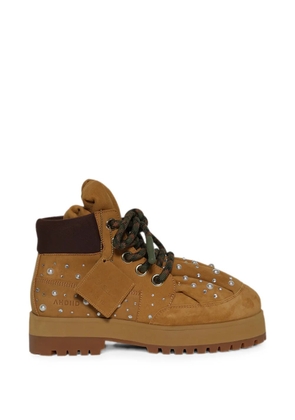 AHDIID New York crystal-embellished boots - Neutrals