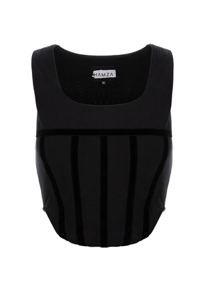 HAMZA Beverly corset-style top - Black