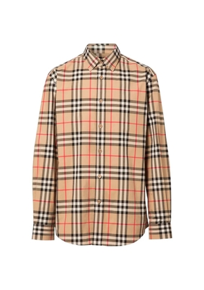 Burberry check long-sleeve shirt - Neutrals