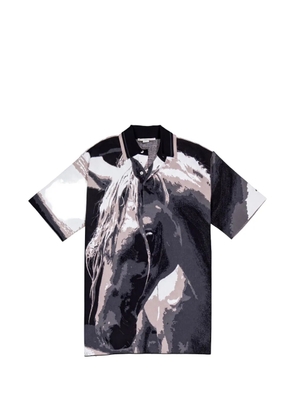Stella McCartney horse-print polo top - Black