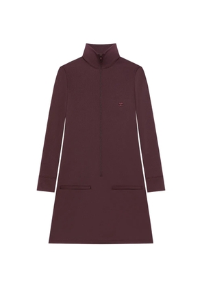Courrèges zipped long-sleeved mini dress - Red