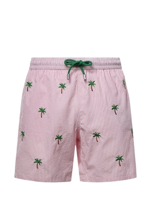 MC2 Saint Barth palm-tree embroidered swim shorts - Pink