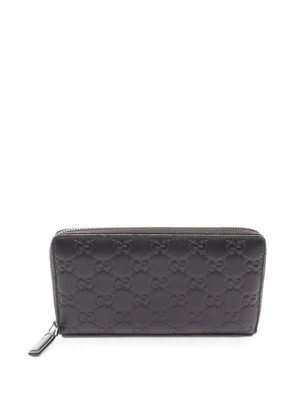 Gucci Pre-Owned 2010s Guccissima zip-around wallet - Black