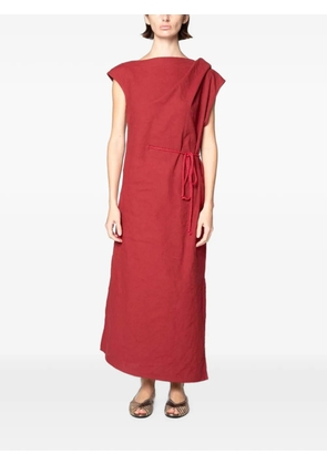 Muller Of Yoshiokubo Lino tuck-detail maxi dress - Black