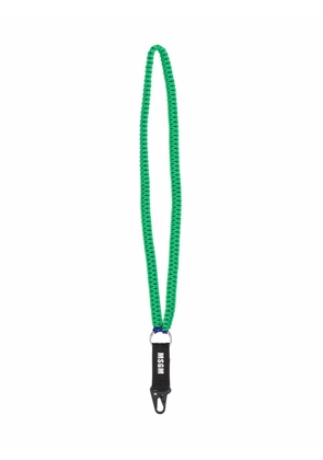 MSGM logo-print lanyard keychain - Green