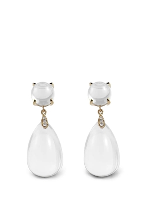 Goshwara Naughty Moon rock crystal and diamond earrings - Gold