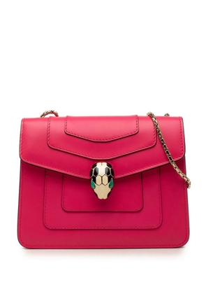 Bvlgari Pre-Owned 2019 Small Leather Square Serpenti Forever Chain crossbody bag - Pink