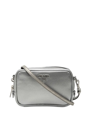 Prada Pre-Owned 2013-2026 Mini Metallic Saffiano Lux Camera Bag crossbody bag - Silver