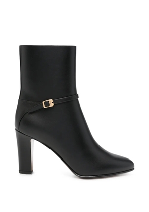Valentino Garavani buckle-strap leather ankle boots - Black