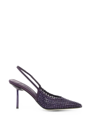 Le Silla Gilda crystal-embellished mesh pumps - Purple