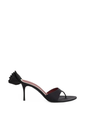 Magda Butrym floral-detail thong sandals - Black