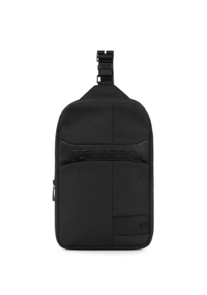 PIQUADRO logo-embossed zip-fastening backpack - Black