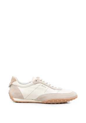 Tod's suede-panelled sneakers - White