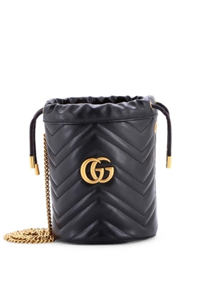 Gucci Pre-Owned GG Marmont Matelasse Leather Mini bucket bag - Black