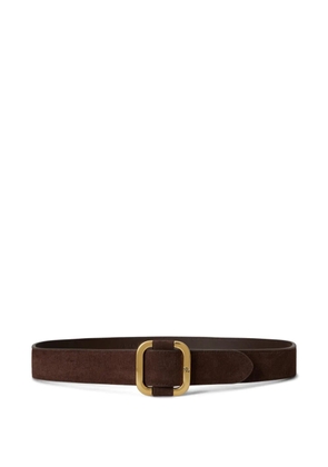 Lauren Ralph Lauren suede slide-buckle belt - Brown