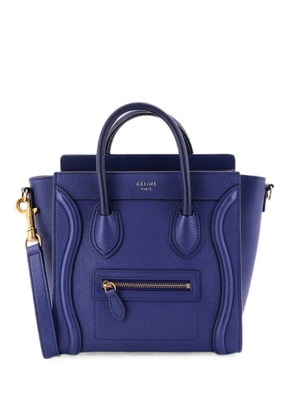 Celine Pre-Owned Luggage Bag Grainy Leather Nano crossbody bag - Blue