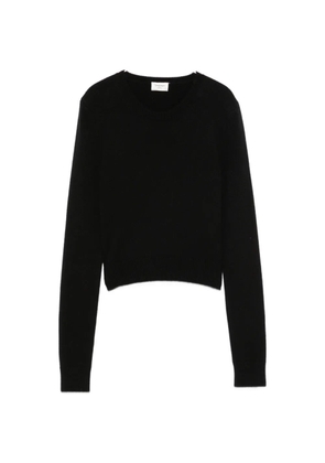 Saint Laurent crew-neck long-sleeve sweater - Black