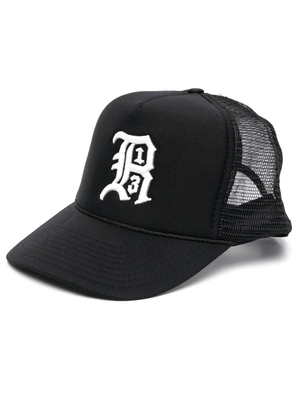 R13 embroidered logo baseball cap - Black
