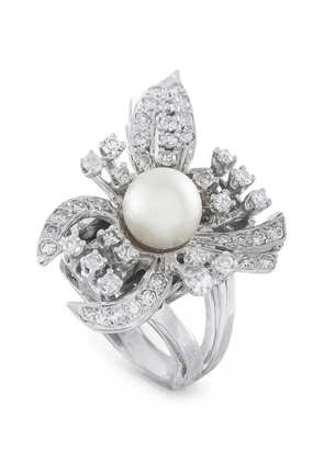 LB Exclusive pearl and diamond ring - Silver