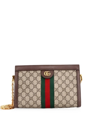 Gucci Pre-Owned Ophidia Chain Shoulder Bag GG Coated Canvas Small crossbody bag - Brown