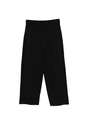Marina Rinaldi ribbed-knit wide-leg trousers - Black