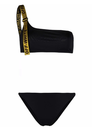 Off-White Industrial strap asymmetric bikini - Black