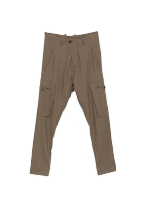 Masnada asymmetric-fastening cargo pants - Green