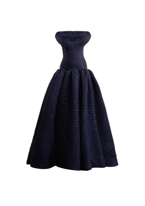 Gemy Maalouf off-shoulder sweetheart dress - Blue