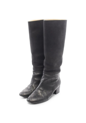 CHANEL Pre-Owned 1986-1988 Coco Mark quilted boots - Black