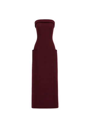 Gemy Maalouf strapless pocket-detail dress - Red