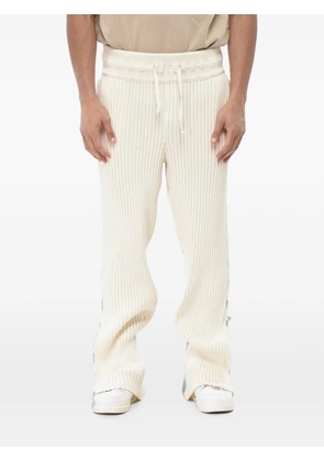 Off-White lace-up ribbed trousers - Neutrals